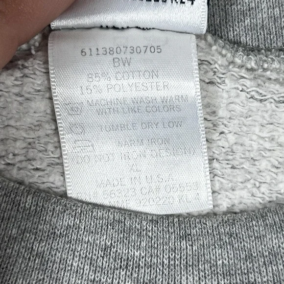 Vintage Nike Sweatshirt Mens XL Gray Team Nike Logo‎ Crewneck 90s Made USA - Picture 4 of 9